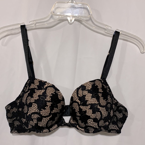 WACOAL black lace overlay push-up bra size 32C - Picture 7 of 7